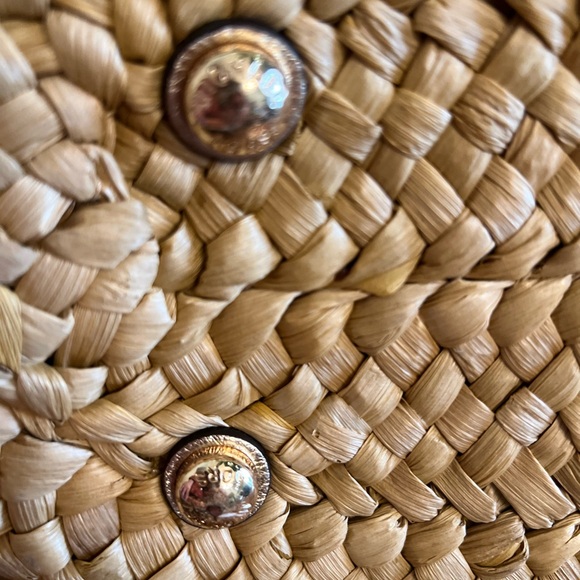 Michael Kors Hand-Woven Straw Leather Trim ToteSantorini Summer Straw Purse - Picture 4 of 12